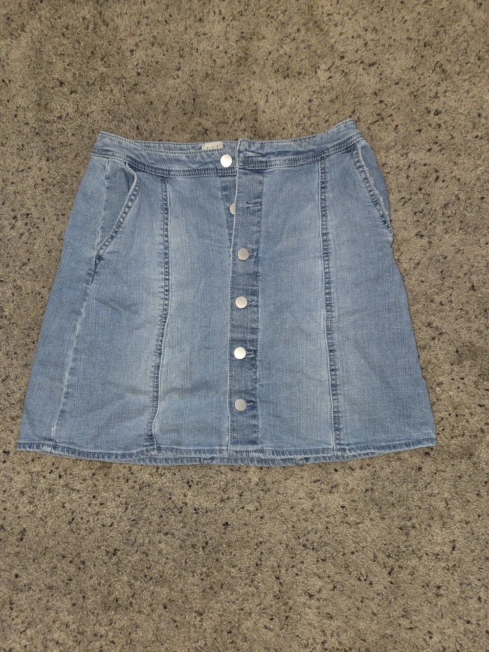 a new day Light Blue Denim Button-Front Skirt